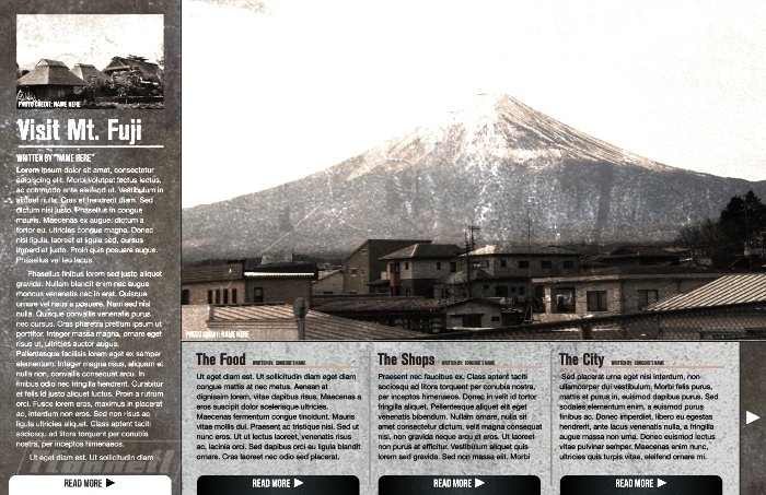 Mt. Fuji tourist attraction design layout